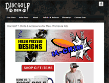 Tablet Screenshot of discgolfden.com
